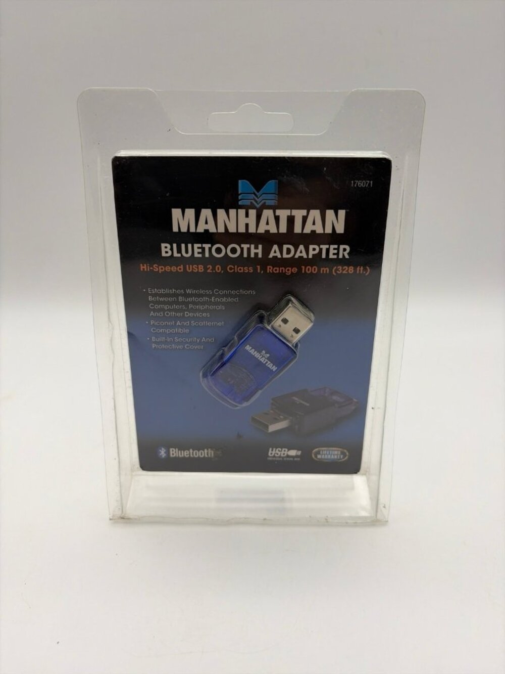Manhattan Bluetooth Adapter Class 1 USB Wireless Bluetooth Connectivity New